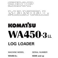 Komatsu WA450-3LL Log Loader Shop Manual (SN: 50305 and up) - SEBM009904