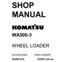 Komatsu WA500-3 Wheel Loader Shop Manual (A70001-up) - CEBM001202