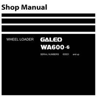 Komatsu WA600-6 Galeo Wheel Loader Shop Manual (60001 and up) - SEN00235-05