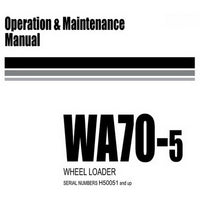 Komatsu WA70-5 Wheel Loader Operation and Maintenance Manual (H50051 and up) - VEAM320200