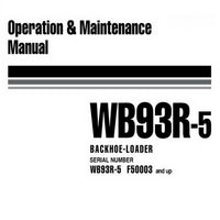 Komatsu WB93R-5 Backhoe Loader Operation & Maintenance Manual - WEAM006000