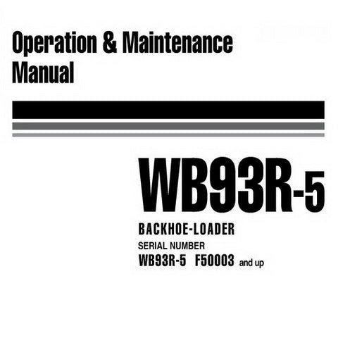 Komatsu WB93R-5 Backhoe Loader Operation & Maintenance Manual - WEAM006000