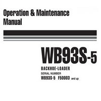 Komatsu WB93S-5 Backhoe Loader Operation & Maintenance Manual (F50003 and up) - WEAM007500