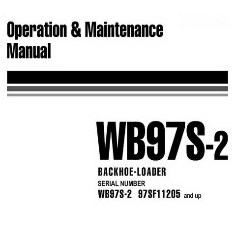 Komatsu WB97S-2 Backhoe Loader Operation & Maintenance Manual (97SF11205 and up) - WEAM000704