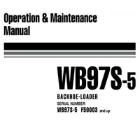 Komatsu WB97S-5 Backhoe Loader Operation & Maintenance Manual (F50003 and up) - WEAM007600